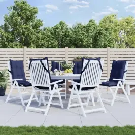 Dārza Krēslu Matrači, 6 Gab., Tumši Zils Oksforda Audums Vidaxl