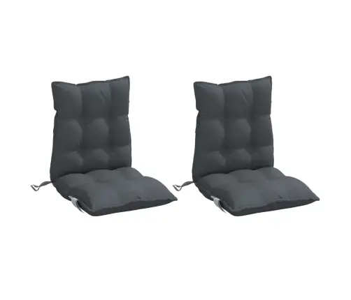 Dārza Krēslu Matrači, 2 Gab., Antracītpelēks Oksforda Audums Vidaxl