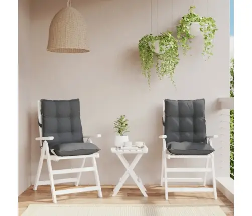 Dārza Krēslu Matrači, 2 Gab., Antracītpelēks Oksforda Audums Vidaxl