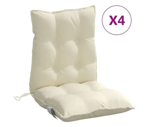 Dārza Krēslu Spilveni, 4 Gab., Oksforda Audum, Krēmkrāsas Vidaxl