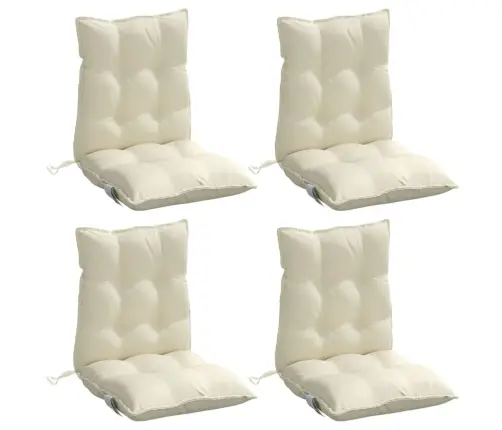 Dārza Krēslu Spilveni, 4 Gab., Oksforda Audum, Krēmkrāsas Vidaxl