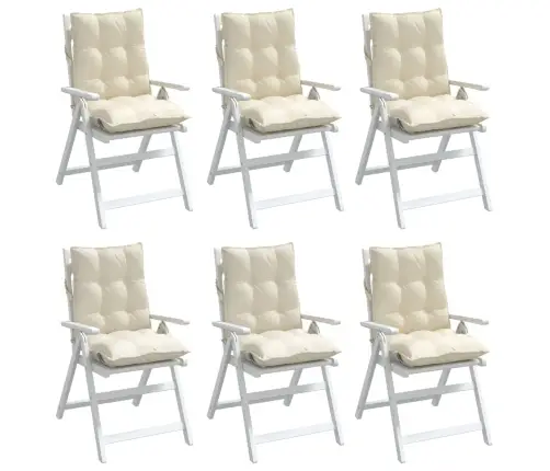 Dārza Krēslu Spilveni, 6 Gab., Oksforda Audum, Krēmkrāsas Vidaxl