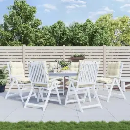 Dārza Krēslu Spilveni, 6 Gab., Oksforda Audum, Krēmkrāsas Vidaxl