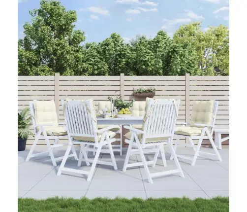 Dārza Krēslu Spilveni, 6 Gab., Oksforda Audum, Krēmkrāsas Vidaxl