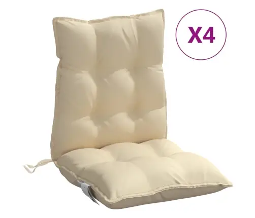 Kėdės Pagalvėlės, 4Vnt., Smėlio, Oksfordo Audinys