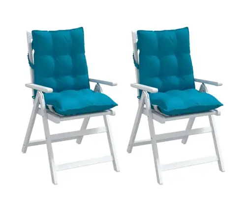 Dārza Krēslu Spilveni, 2 Gab., Gaiši Zils Oksforda Audums Vidaxl