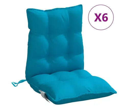 Dārza Krēslu Spilveni, 6 Gab., Gaiši Zils Oksforda Audums Vidaxl