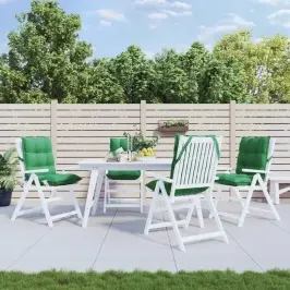 Dārza Krēslu Matrači, 4 Gab., Oksforda Audums, Zaļi Vidaxl