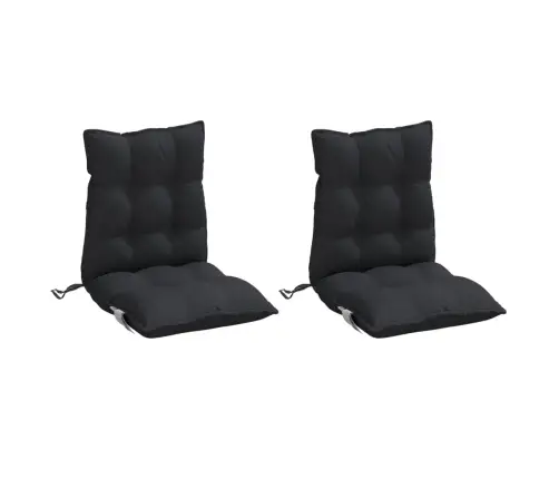 Kėdės Pagalvėlės, 2Vnt., Juodos, Oksfordo Audinys