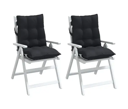 Kėdės Pagalvėlės, 2Vnt., Juodos, Oksfordo Audinys