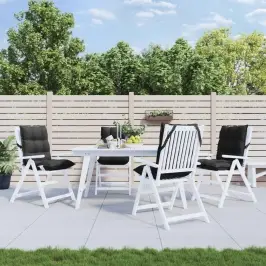 Kėdės Pagalvėlės, 4Vnt., Juodos, Oksfordo Audinys