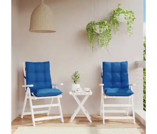 Dārza Krēslu Matrači, 2 Gab., Koši Zils Oksforda Audums Vidaxl
