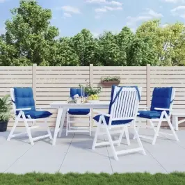 Dārza Krēslu Matrači, 4 Gab., Koši Zils Oksforda Audums Vidaxl