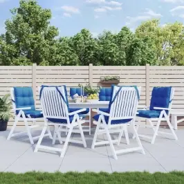 Kėdės Pagalvėlės, 6Vnt., Karališkos Mėlynos, Oksfordo Audinys