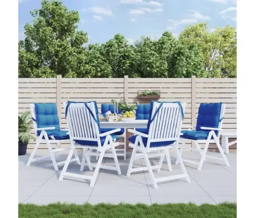 Dārza Krēslu Matrači, 6 Gab., Koši Zils Oksforda Audums Vidaxl