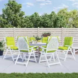 Dārza Krēslu Matrači, 6 Gb., Spilgti Zaļi, Oksforda Audums Vidaxl