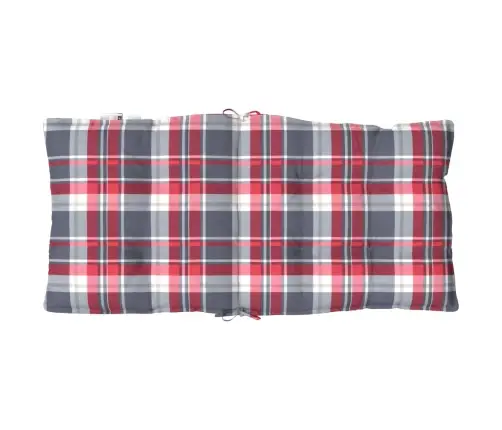 Madala Seljatoega Toolipadjad 4 Tk, Punane Ruudumuster, Kangas