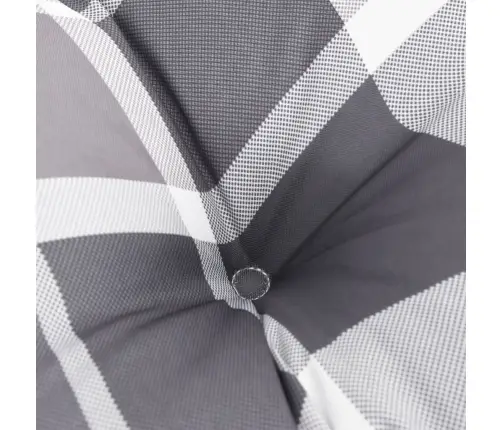 Dārza Krēslu Matrači, 2 Gab., Oksforda Audums, Pelēkas Rūtis Vidaxl