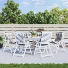 Dārza Krēslu Matrači, 6 Gab., Oksforda Audums, Pelēkas Rūtis Vidaxl