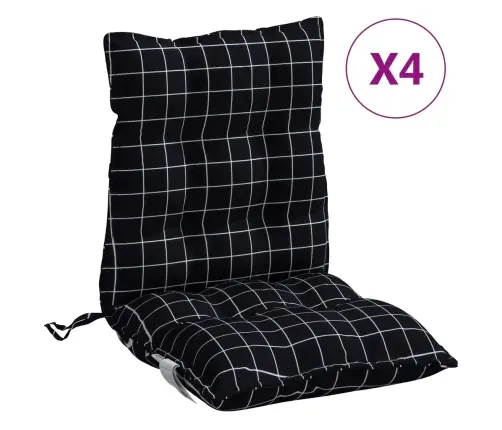 Kėdės Pagalvėlės, 4Vnt., Oksfordo Audinys, Languotos