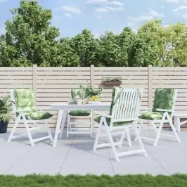 Krēslu Matrači, 4 Gab., Lapu Apdruka, Oksforda Audums Vidaxl