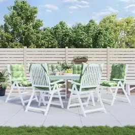 Kėdės Pagalvėlės, 6Vnt., Oksfordo Audinys, Su Lapais