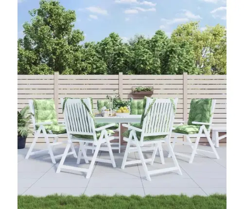 Kėdės Pagalvėlės, 6Vnt., Oksfordo Audinys, Su Lapais