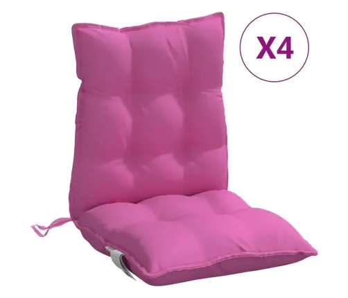 Kėdės Pagalvėlės, 4Vnt., Rožinės, Oksfordo Audinys