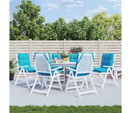 Krēslu Spilveni, 6 Gab., Tirkīzzils, Oksforda Audum Vidaxl