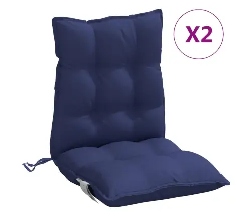 Dārza Krēslu Spilveni, 2 Gab., Tumši Zils Oksforda Audums Vidaxl