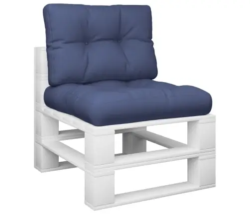 Palešu Spilvenu Komplekts, 60X40X12 Cm, Audums, Tumši Zils Vidaxl