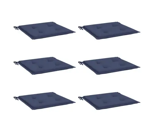 Palešu Matrači, 6 Gab., Tumši Zili, 40X40X4 Cm, Oksforda Audums Vidaxl