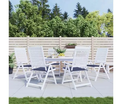 Palešu Matrači, 6 Gab., Tumši Zili, 40X40X4 Cm, Oksforda Audums Vidaxl