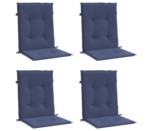 Dārza Krēslu Spilveni, 4 Gab., Tumši Zils Audums Vidaxl