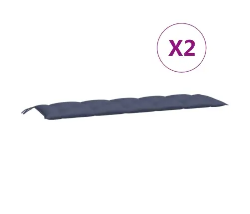 Dārza Sola Matrači, 2 Gab., 180X50X7Cm, Oksforda Audums, Zili Vidaxl