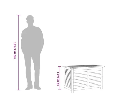 Dārza Uzglabāšanas Kaste, 90X50X56 Cm, Akācijas Masīvkoks Vidaxl