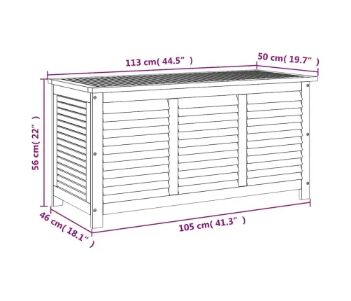 Dārza Uzglabāšanas Kaste, 113X50X56 Cm, Akācijas Masīvkoks Vidaxl