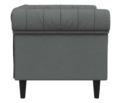Chesterfield Atpūtas Krēsls, Tumši Pelēks Audums Vidaxl