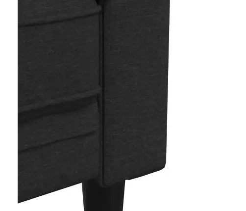 Chesterfield Krėslas, Juodos Spalvos, Audinys