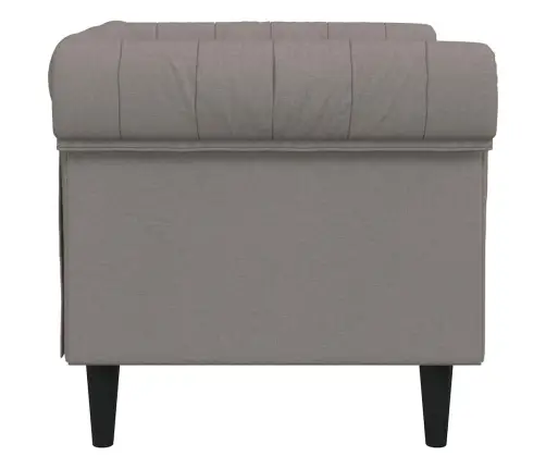 Chesterfield Atpūtas Krēsls, Pelēkbrūns Audums Vidaxl