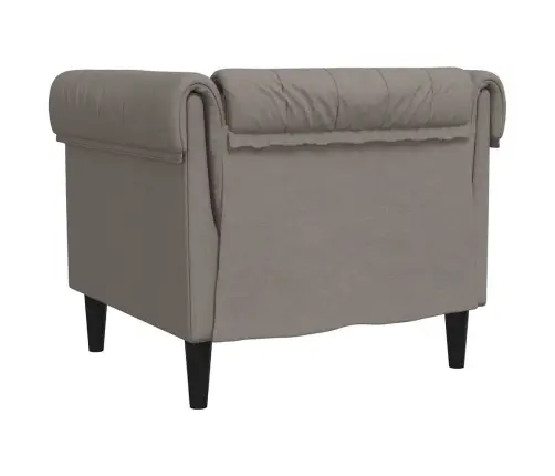 Chesterfield Atpūtas Krēsls, Pelēkbrūns Audums Vidaxl