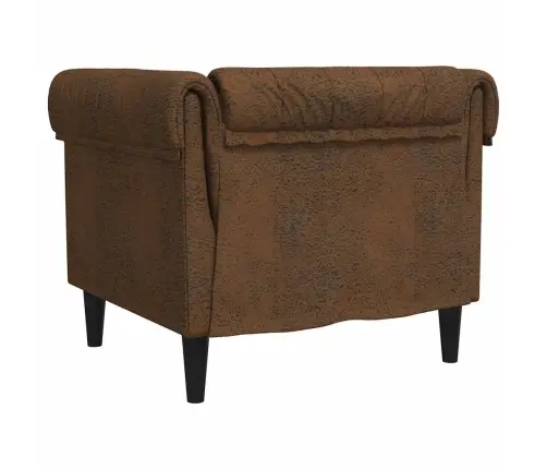 Chesterfield Krėslas, Rudos Spalvos, Audinys