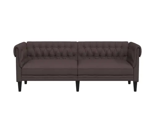 Chesterfield 3-Kohaline Diivan, Tumepruun, Kangas