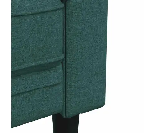 Trīsvietīgs Chesterfield Dīvāns, Tumši Zaļš Audums Vidaxl