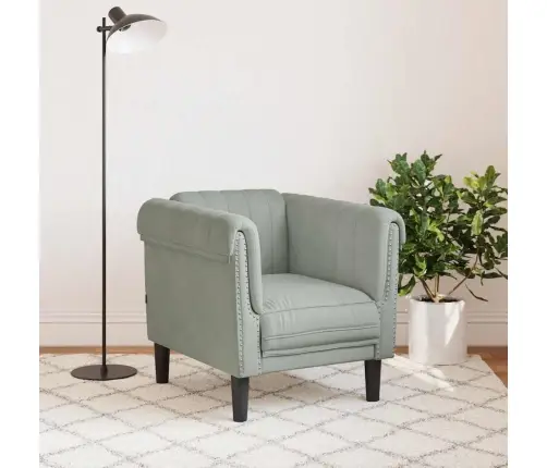 Atpūtas Krēsls, Gaiši Pelēks, Samts Vidaxl