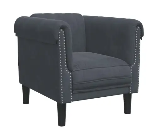 Atpūtas Krēsls, Tumši Pelēks, Samts Vidaxl