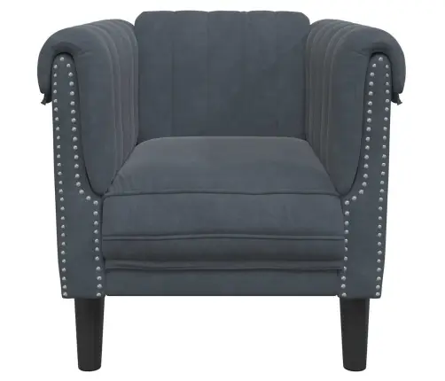 Atpūtas Krēsls, Tumši Pelēks, Samts Vidaxl