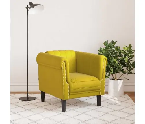 Krėslas, Geltonos Spalvos, Aksomas