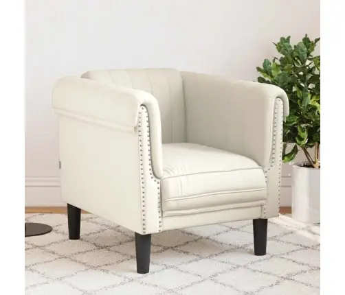 Atpūtas Krēsls, Krēmkrāsas, Samts Vidaxl