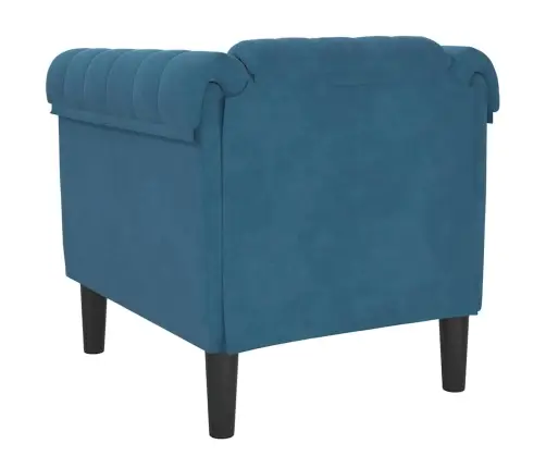 Krėslas, Mėlynos Spalvos, Aksomas